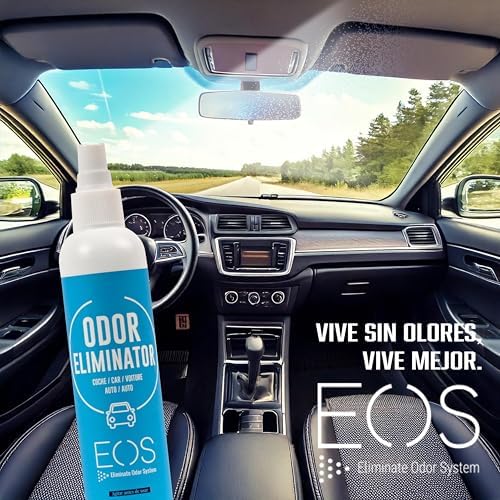 EOS Eliminador de Olores Coche | Spray Profesional para Interior de Coche | Limpiador Enzimático para Neutralizar y Ambi