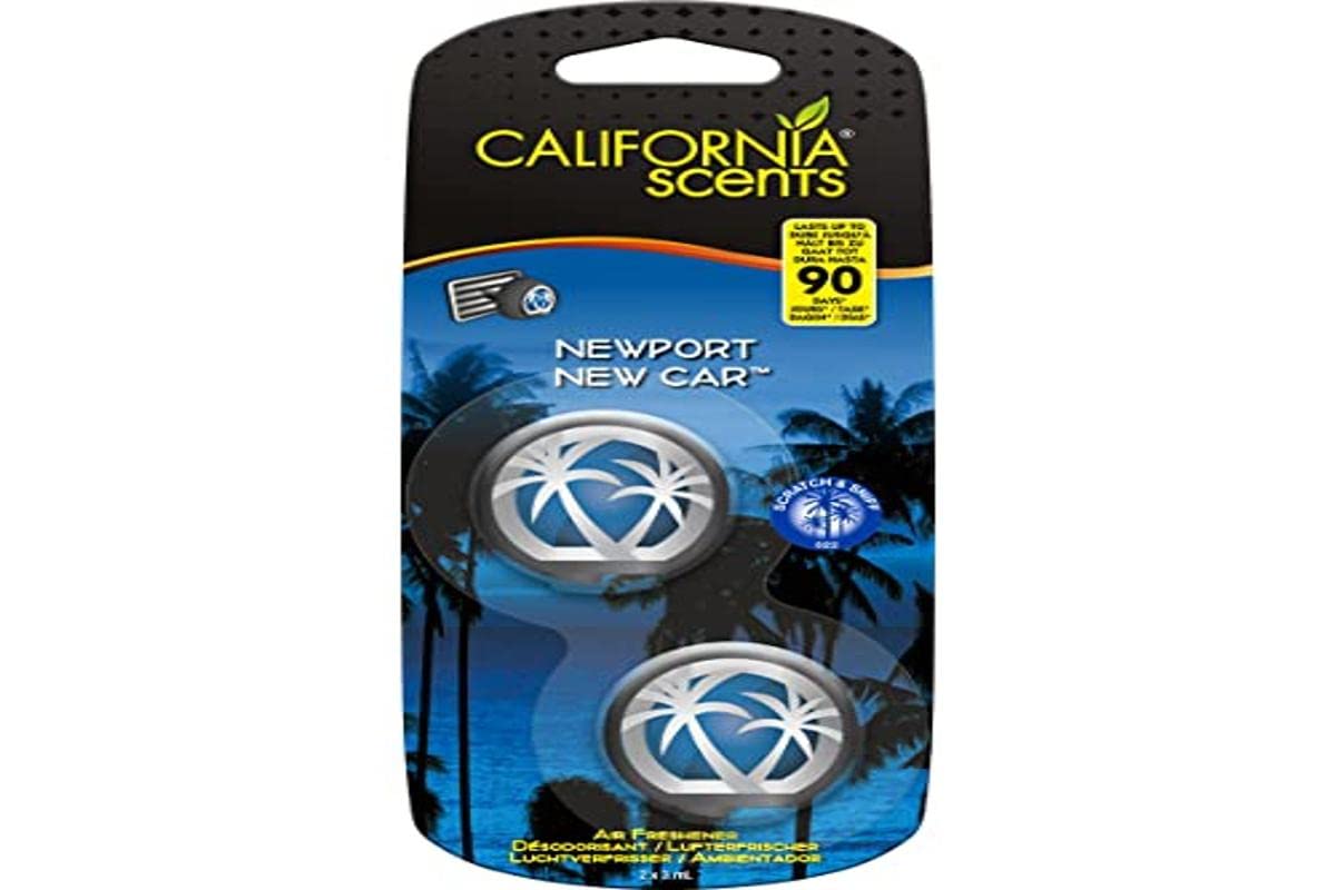California Scents - Ambientador de Coche Minidifusores 2 Pack_usuarios estadounidenses|automóvil|fragancia duradera|ajus