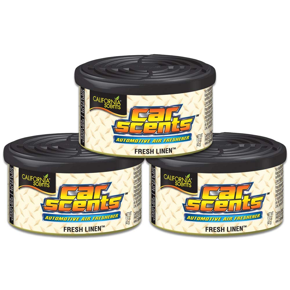  California Car Scents Sents Fresh Linen Ambientador Aroma Relaxante para Autos (3 unidades)
| California Car Scents Sen