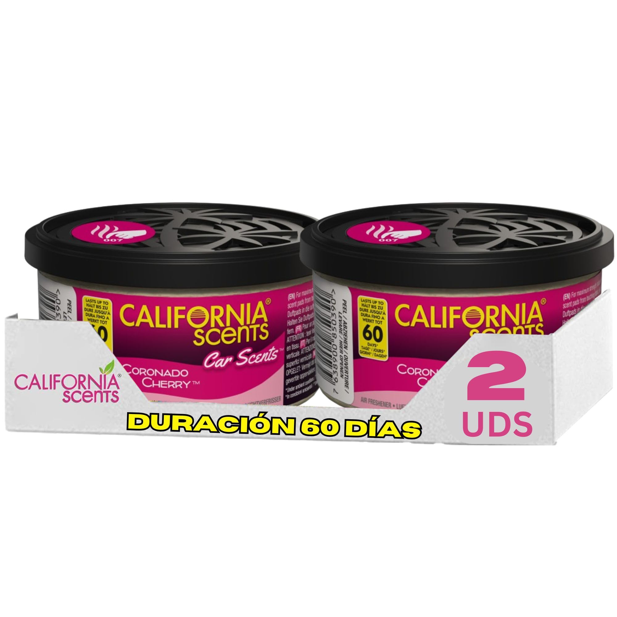  California Scents Pack de 2 - Ambientador de Coche con Fragancia para Coronado Cherry
| California Scents Pack de 2 - O