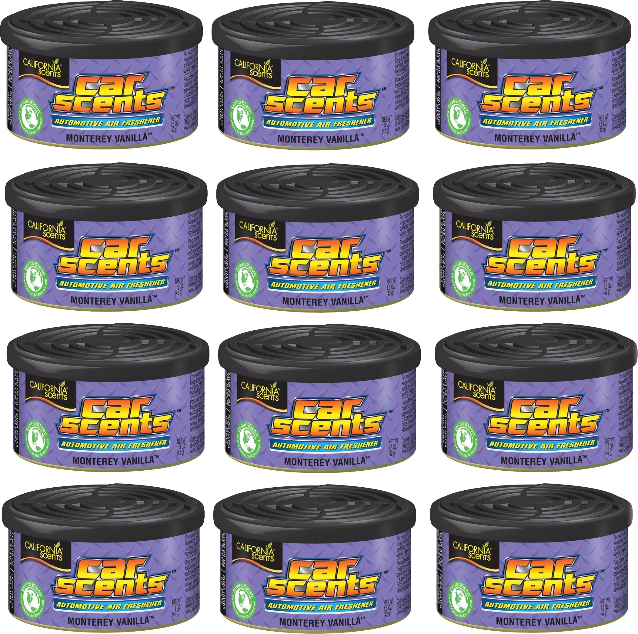 Califorinia Scents Coche Aromas de Aire Ambientador Monterey Vanilla 12 Unidades